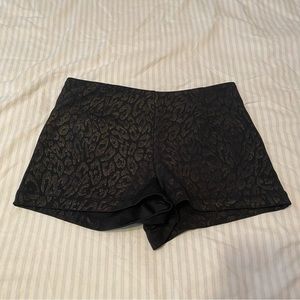 High waist gold cheetah print shorts